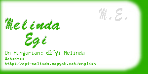 melinda egi business card